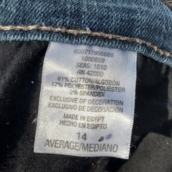 SOLD Jaclyn Smith Blue Bootcut Flare Jeans Size 14 Average - Picture 8 of 8